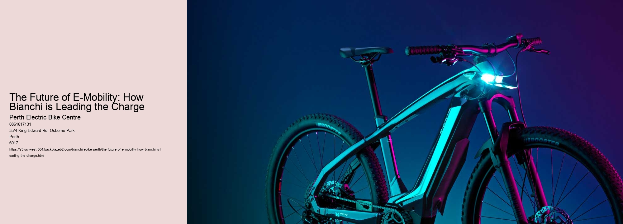 The Future of E-Mobility: How Bianchi is Leading the Charge