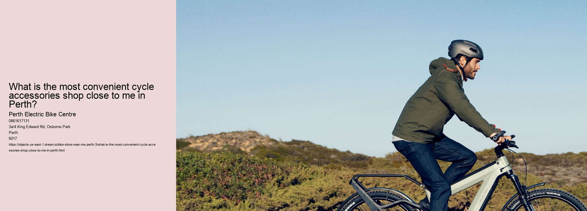 What is the most convenient cycle accessories shop close to me in Perth?