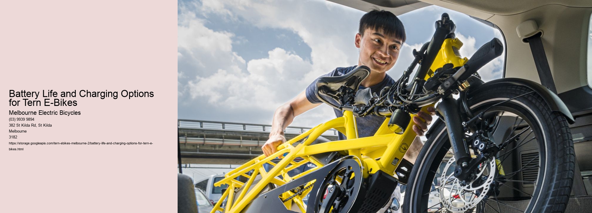 Battery Life and Charging Options for Tern E-Bikes 