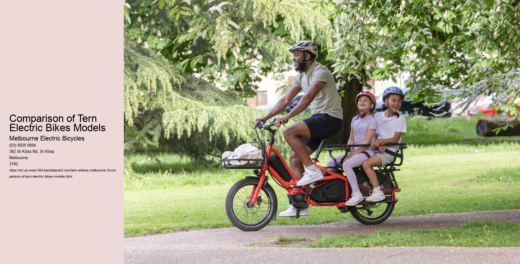 Comparison of Tern Electric Bikes Models