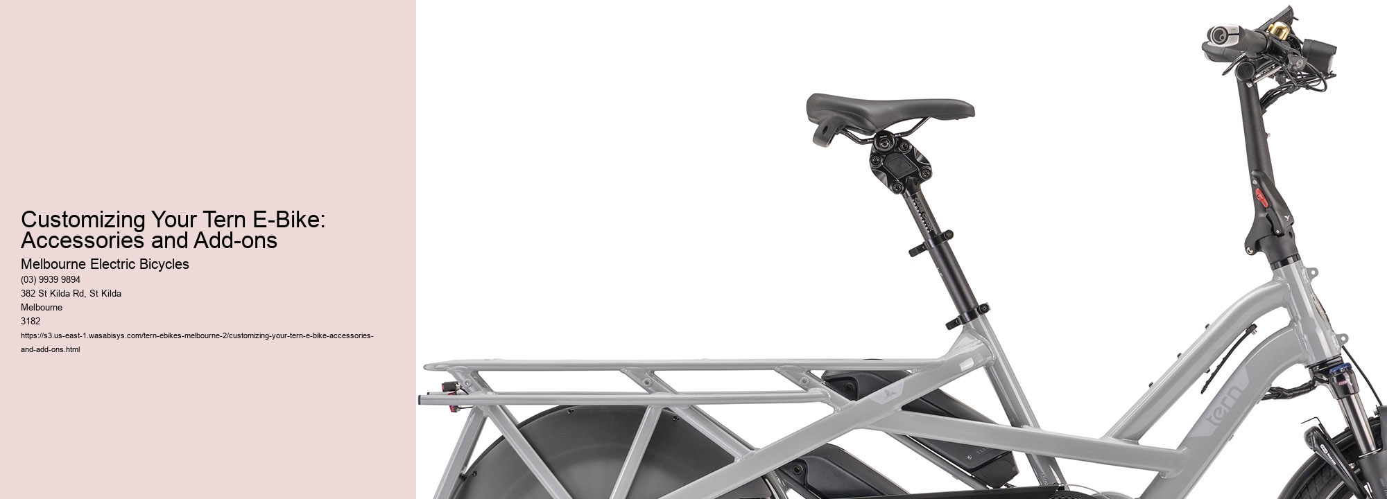Customizing Your Tern E-Bike: Accessories and Add-ons