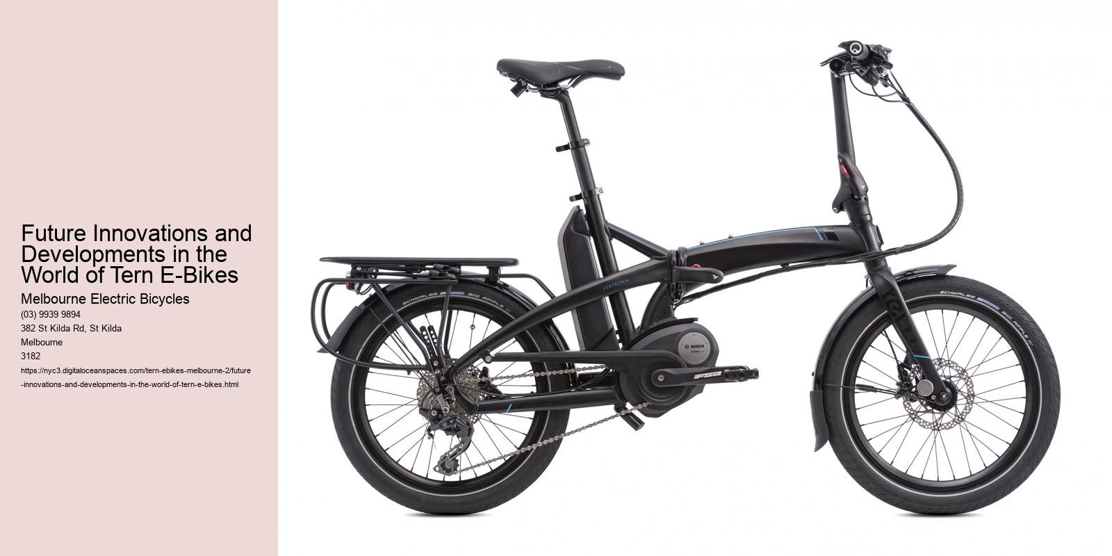 Future Innovations and Developments in the World of Tern E-Bikes