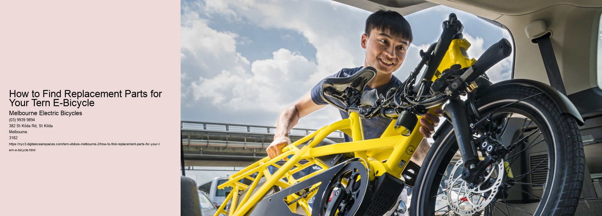 How to Find Replacement Parts for Your Tern E-Bicycle    