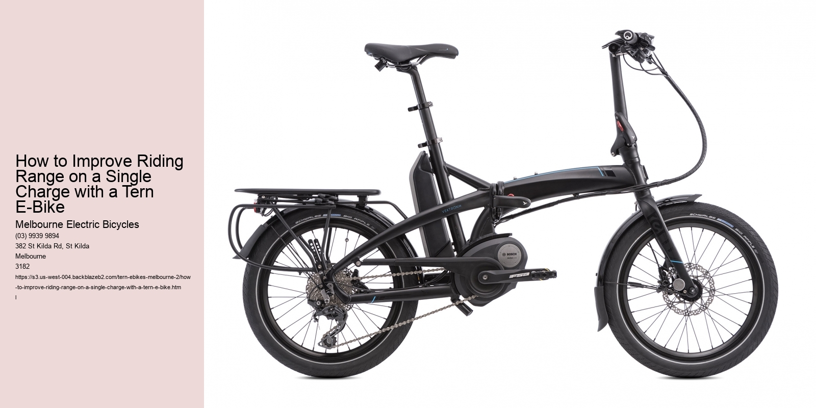 How to Improve Riding Range on a Single Charge with a Tern E-Bike  