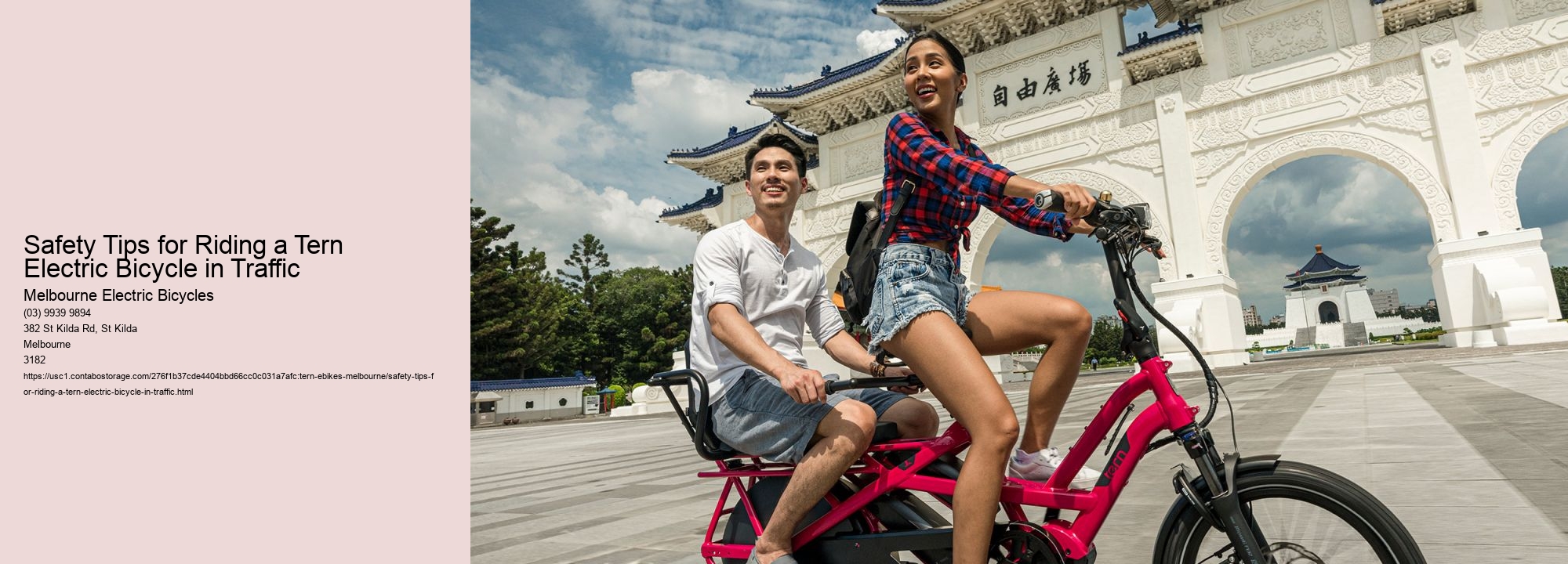 Safety Tips for Riding a Tern Electric Bicycle in Traffic