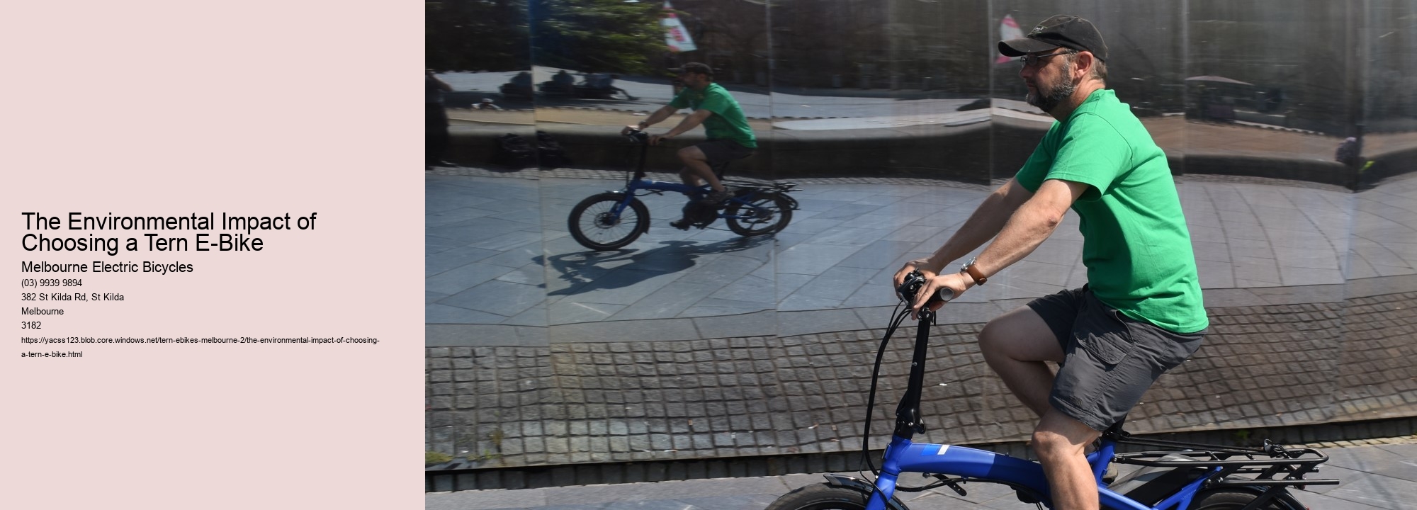The Environmental Impact of Choosing a Tern E-Bike